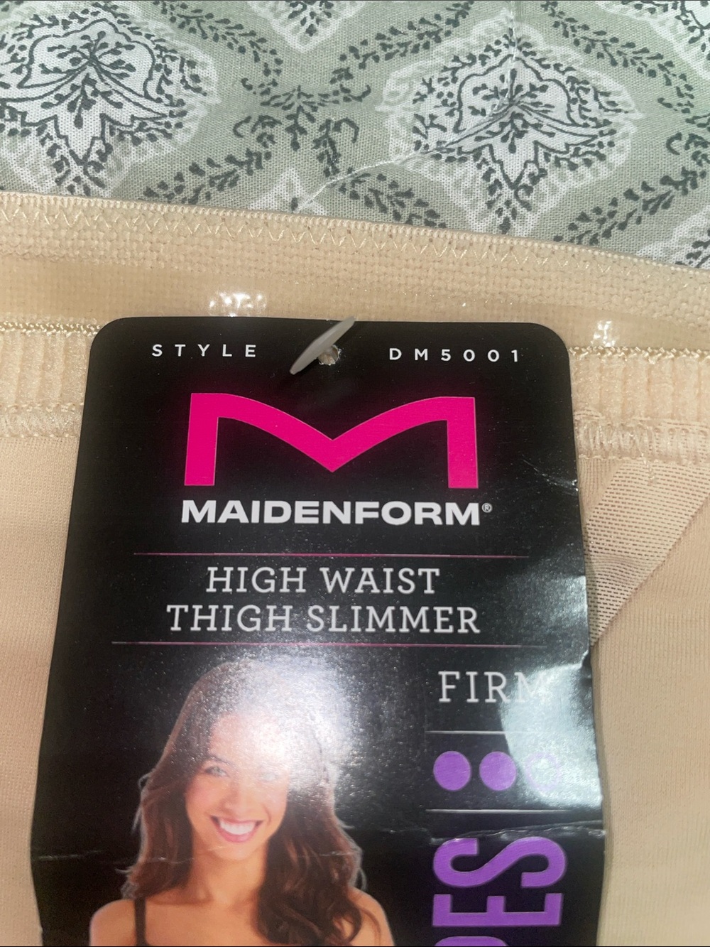 BNWT Maidenform Nude High-Waist Shaping Shorts, size XL